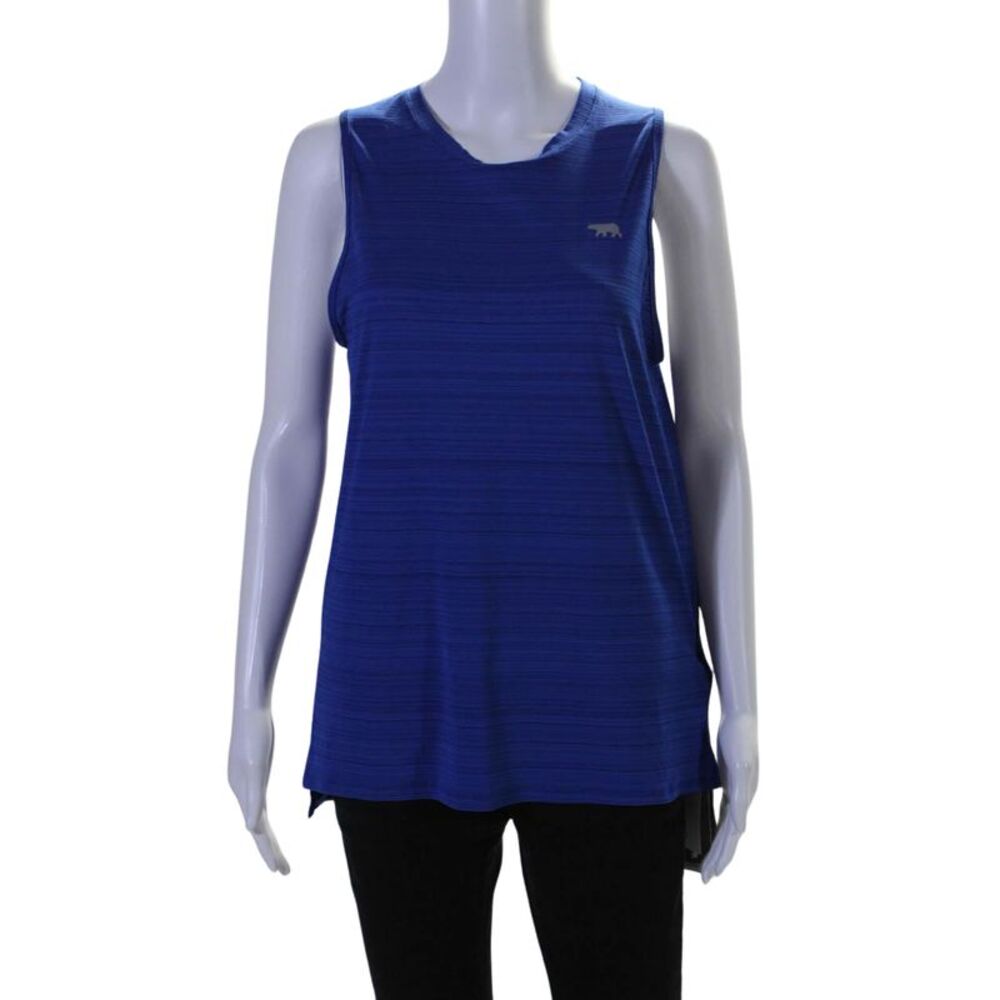 Running Bare Womens Cosmic Allure Roomy Relaxed Loose Fit Tank Top Blue Size 2/4
